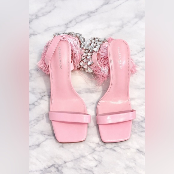AZALEA WANG Neave Embellished Tassel Sandal – Pink | Size 8 (Fits more like 8.5) - Picture 5 of 9